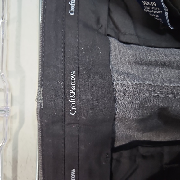 Croft&Barrow Mens Pants Gray Size 38x30 Classic Fit. Office, Church, Court, - Picture 5 of 7